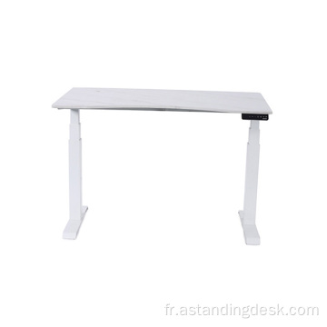 Computer Ergonomic Dual Motor Réglage de la table blanche électrique